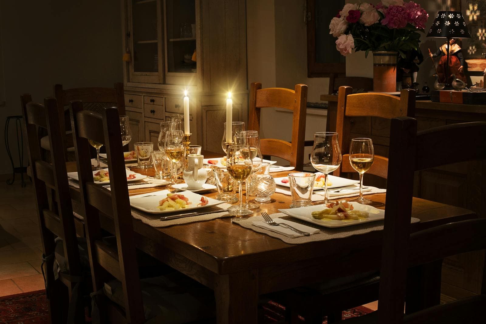 Kaarsen bij diner