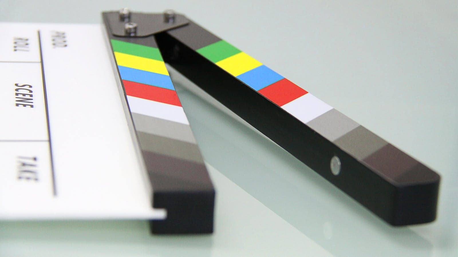 Klapbord tijdens het maken van een film